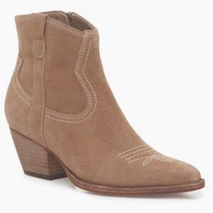 DOLCE VITA Suede Western Booties Size 6.5